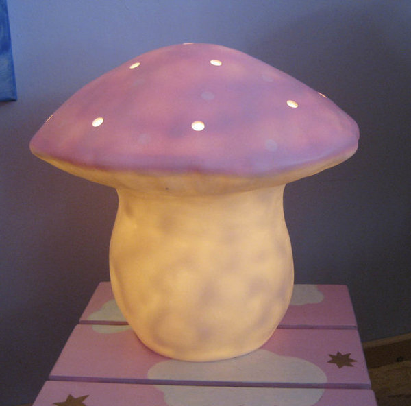 Rosa Pilzlampe groß