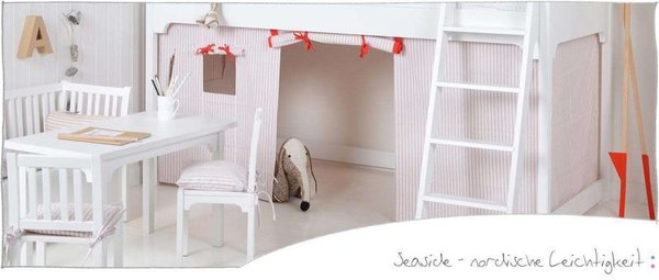 Kinderstuhl weiß lackiert Massivholz Oliver Furniture